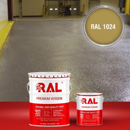 Sơn sàn bê tông chống trơn trượt RAL RAFLOOR ANTI-SLIP 1024 1 B17 Son san chong tron truot RAL 1024 1