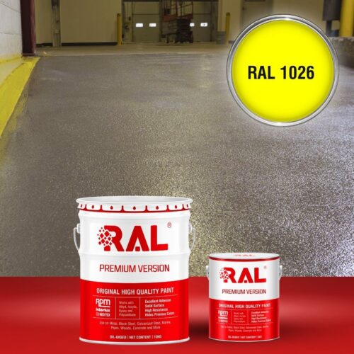 Sơn sàn bê tông chống trơn trượt RAL RAFLOOR ANTI-SLIP 1026 1 B17 Son san chong tron truot RAL 1026 1