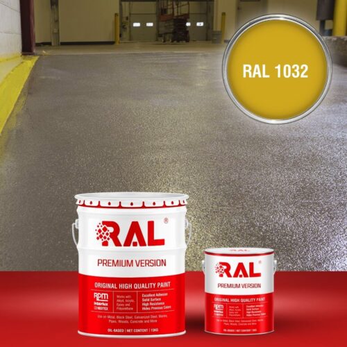 Sơn sàn bê tông chống trơn trượt RAL RAFLOOR ANTI-SLIP 1032 1 B17 Son san chong tron truot RAL 1032 1