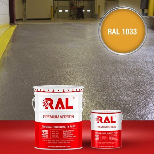 Sơn sàn bê tông chống trơn trượt RAL RAFLOOR ANTI-SLIP 1033 1 B17 Son san chong tron truot RAL 1033 1