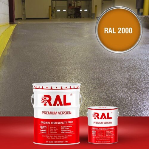 Sơn sàn bê tông chống trơn trượt RAL RAFLOOR ANTI-SLIP 2000 1 B17 Son san chong tron truot RAL 2000 1
