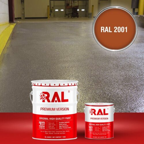 Sơn sàn bê tông chống trơn trượt RAL RAFLOOR ANTI-SLIP 2001 1 B17 Son san chong tron truot RAL 2001 1