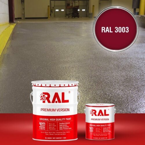 Sơn sàn bê tông chống trơn trượt RAL RAFLOOR ANTI-SLIP 3003 1 B17 Son san chong tron truot RAL 3003 1