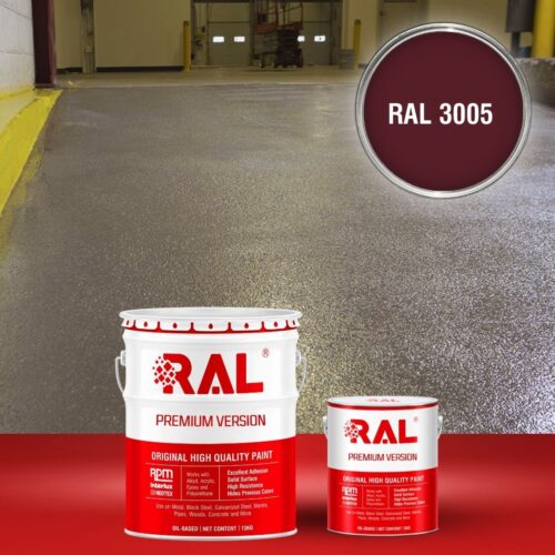 Sơn sàn bê tông chống trơn trượt RAL RAFLOOR ANTI-SLIP 3005 1 B17 Son san chong tron truot RAL 3005 1