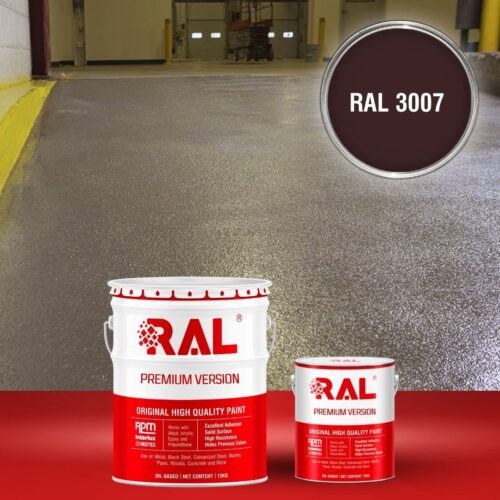 Sơn sàn bê tông chống trơn trượt RAL RAFLOOR ANTI-SLIP 3007 1 B17 Son san chong tron truot RAL 3007 1