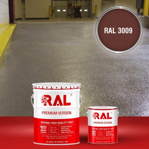Sơn sàn bê tông chống trơn trượt RAL RAFLOOR ANTI-SLIP 3009 1 B17 Son san chong tron truot RAL 3009 1
