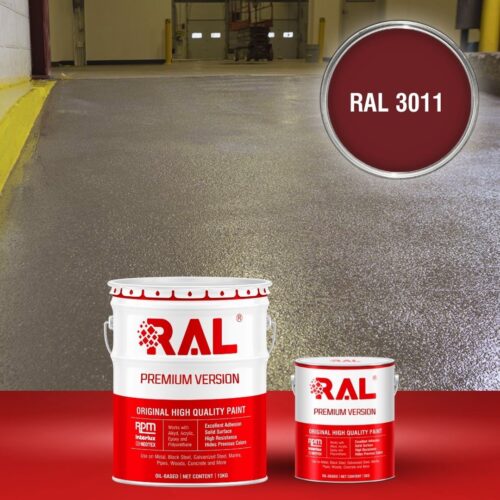Sơn sàn bê tông chống trơn trượt RAL RAFLOOR ANTI-SLIP 3011 1 B17 Son san chong tron truot RAL 3011 1