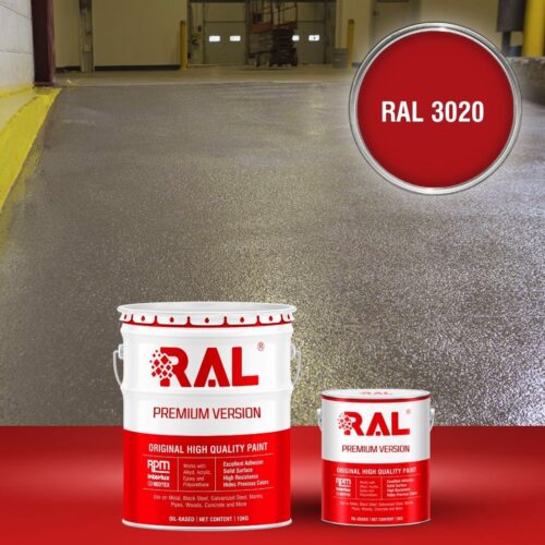 Sơn sàn bê tông chống trơn trượt RAL RAFLOOR ANTI-SLIP 3020 1 B17 Son san chong tron truot RAL 3020 1