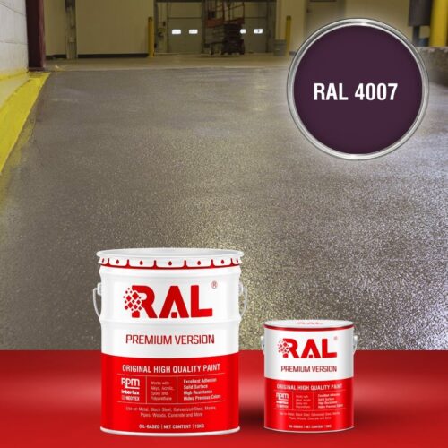 Sơn sàn bê tông chống trơn trượt RAL RAFLOOR ANTI-SLIP 4007 1 B17 Son san chong tron truot RAL 4007 1