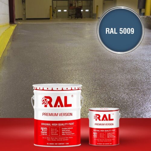 Sơn sàn bê tông chống trơn trượt RAL RAFLOOR ANTI-SLIP 5009 1 B17 Son san chong tron truot RAL 5009 1