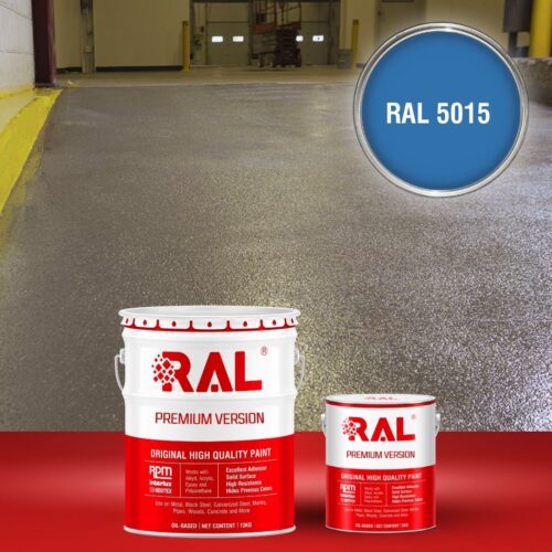 Sơn sàn bê tông chống trơn trượt RAL RAFLOOR ANTI-SLIP 5015 1 B17 Son san chong tron truot RAL 5015 1