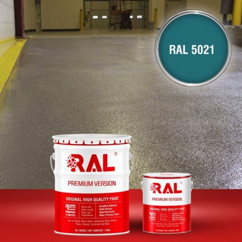 Sơn sàn bê tông chống trơn trượt RAL RAFLOOR ANTI-SLIP 5021 1 B17 Son san chong tron truot RAL 5021 1