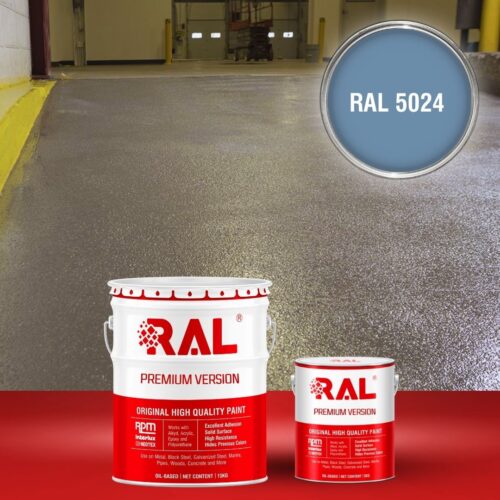 Sơn sàn bê tông chống trơn trượt RAL RAFLOOR ANTI-SLIP 5024 1 B17 Son san chong tron truot RAL 5024 1