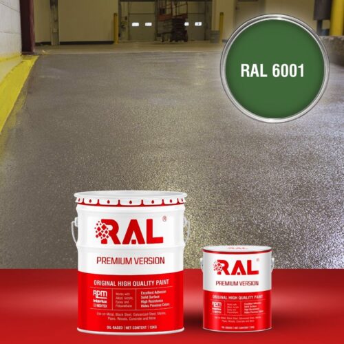 Sơn sàn bê tông chống trơn trượt RAL RAFLOOR ANTI-SLIP 6001 1 B17 Son san chong tron truot RAL 6001 1