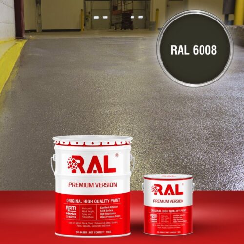 Sơn sàn bê tông chống trơn trượt RAL RAFLOOR ANTI-SLIP 6008 1 B17 Son san chong tron truot RAL 6008 1