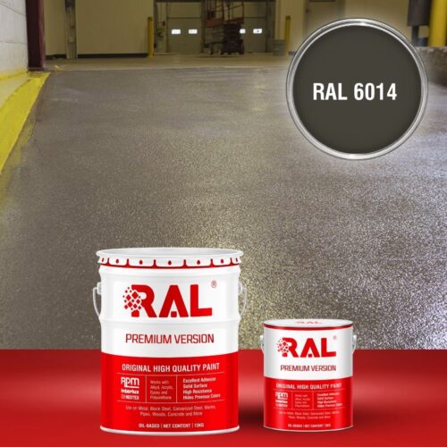 Sơn sàn bê tông chống trơn trượt RAL RAFLOOR ANTI-SLIP 6014 1 B17 Son san chong tron truot RAL 6014 1