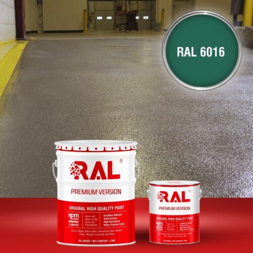 Sơn sàn bê tông chống trơn trượt RAL RAFLOOR ANTI-SLIP 6016 1 B17 Son san chong tron truot RAL 6016 1