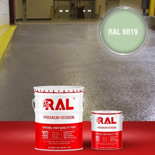 Sơn sàn bê tông chống trơn trượt RAL RAFLOOR ANTI-SLIP 6019 1 B17 Son san chong tron truot RAL 6019 1