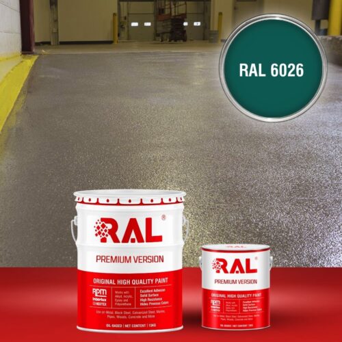 Sơn sàn bê tông chống trơn trượt RAL RAFLOOR ANTI-SLIP 6026 1 B17 Son san chong tron truot RAL 6026 1