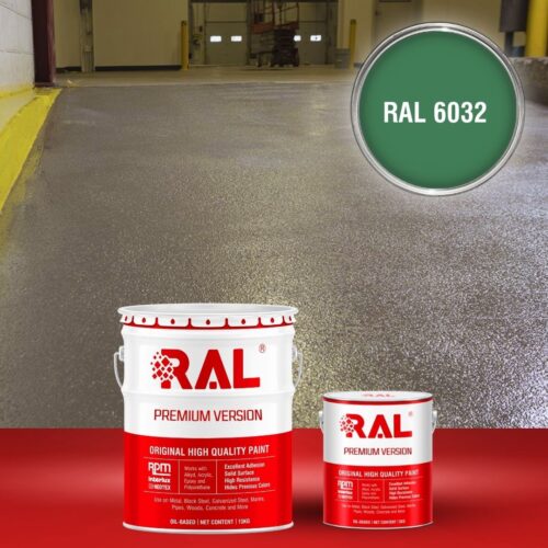 Sơn sàn bê tông chống trơn trượt RAL RAFLOOR ANTI-SLIP 6032 1 B17 Son san chong tron truot RAL 6032 1