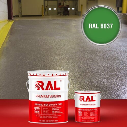 Sơn sàn bê tông chống trơn trượt RAL RAFLOOR ANTI-SLIP 6037 1 B17 Son san chong tron truot RAL 6037 1