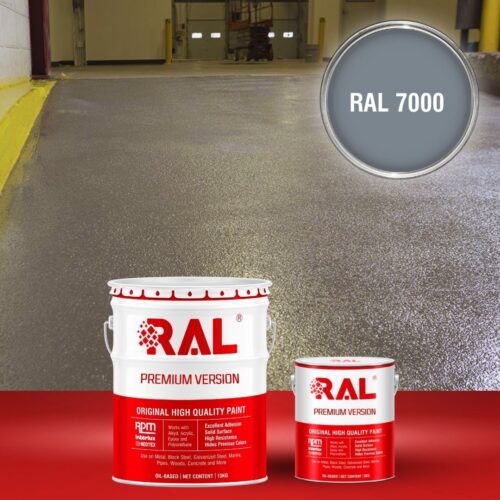 Sơn sàn bê tông chống trơn trượt RAL RAFLOOR ANTI-SLIP 7000 1 B17 Son san chong tron truot RAL 7000 1