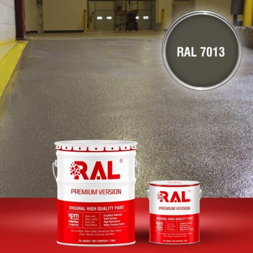 Sơn sàn bê tông chống trơn trượt RAL RAFLOOR ANTI-SLIP 7013 1 B17 Son san chong tron truot RAL 7013 1