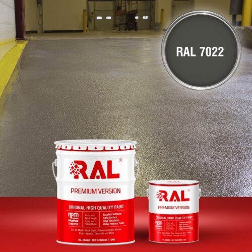 Sơn sàn bê tông chống trơn trượt RAL RAFLOOR ANTI-SLIP 7022 1 B17 Son san chong tron truot RAL 7022 1