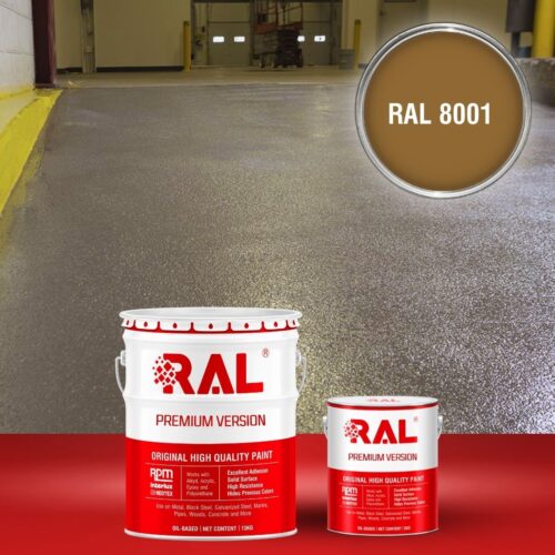 Sơn sàn bê tông chống trơn trượt RAL RAFLOOR ANTI-SLIP 8001 1 B17 Son san chong tron truot RAL 8001 1