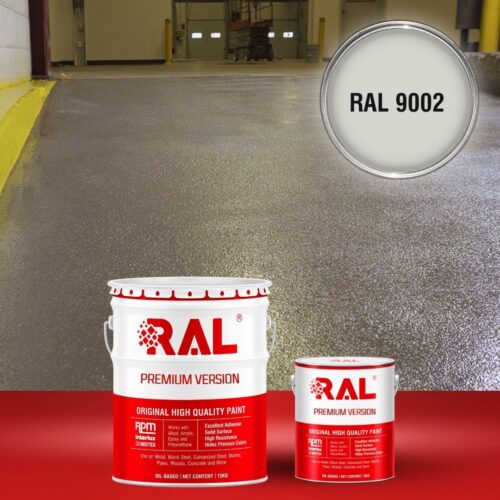 Sơn sàn bê tông chống trơn trượt RAL RAFLOOR ANTI-SLIP 9002 1 B17 Son san chong tron truot RAL 9002 1