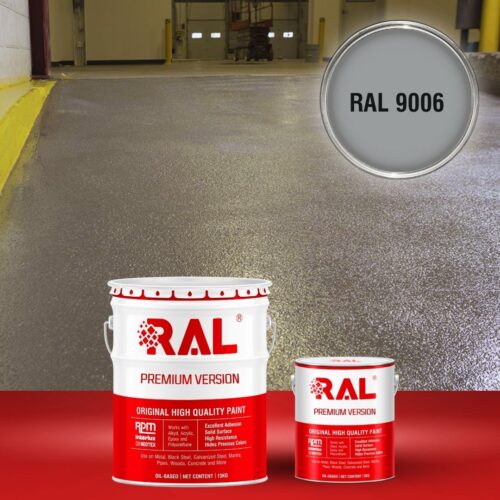 Sơn sàn bê tông chống trơn trượt RAL RAFLOOR ANTI-SLIP 9006 1 B17 Son san chong tron truot RAL 9006 1
