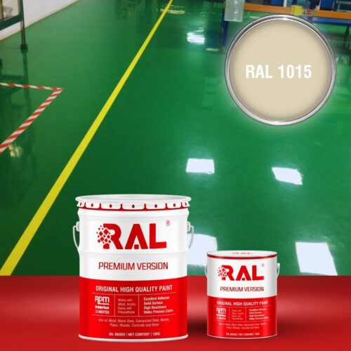 Sơn sàn bê tông Polyurethane tự san RAL RAFLOOR SHIELD SL 1015 1 B4 Son san Polyurethane tu san RAL 1015 1
