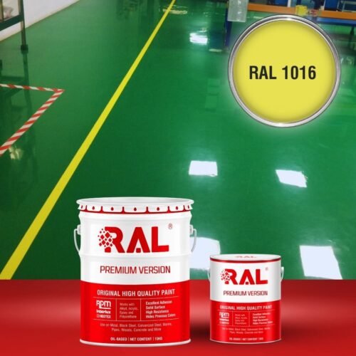 Sơn sàn bê tông Polyurethane tự san RAL RAFLOOR SHIELD SL 1016 1 B4 Son san Polyurethane tu san RAL 1016 1