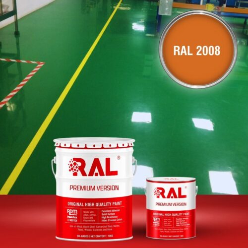 Sơn sàn bê tông Polyurethane tự san RAL RAFLOOR SHIELD SL 2008 1 B4 Son san Polyurethane tu san RAL 2008 1