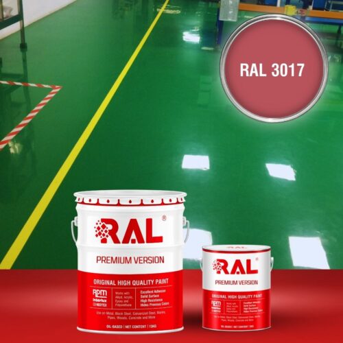 Sơn sàn bê tông Polyurethane tự san RAL RAFLOOR SHIELD SL 3017 1 B4 Son san Polyurethane tu san RAL 3017 1