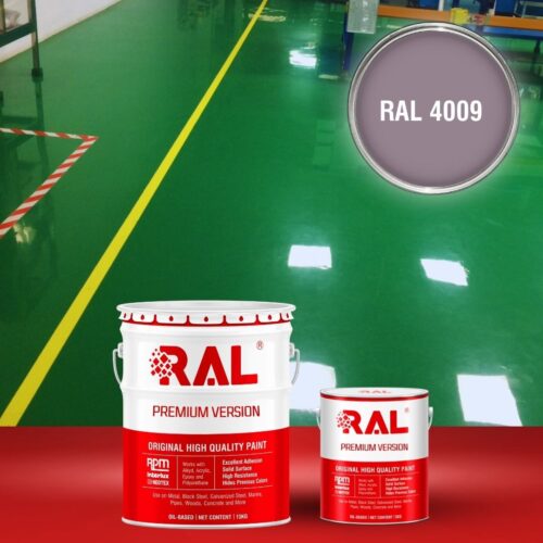 Sơn sàn bê tông Polyurethane tự san RAL RAFLOOR SHIELD SL 4009 1 B4 Son san Polyurethane tu san RAL 4009 1