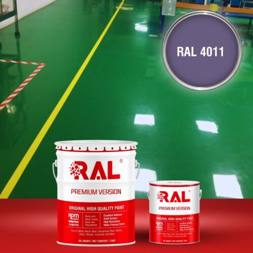 Sơn sàn bê tông Polyurethane tự san RAL RAFLOOR SHIELD SL 4011 1 B4 Son san Polyurethane tu san RAL 4011 1
