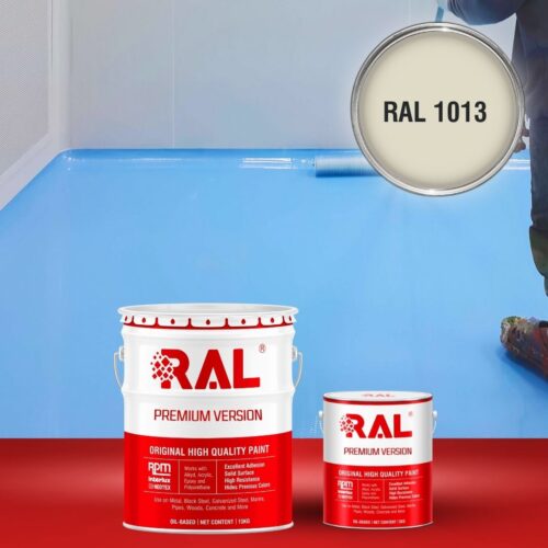 Sơn sàn bê tông Epoxy tự san RAFLOOR GUARD SL 1013 1 B5 Son san Epoxy tu san RAL 1013 1