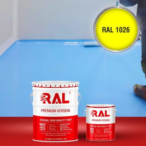 Sơn sàn bê tông Epoxy tự san RAFLOOR GUARD SL 1026 1 B5 Son san Epoxy tu san RAL 1026 1