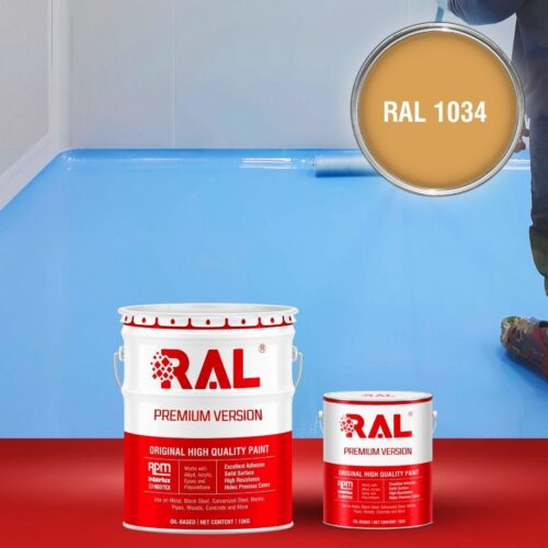 Sơn sàn bê tông Epoxy tự san RAFLOOR GUARD SL 1034 1 B5 Son san Epoxy tu san RAL 1034 1