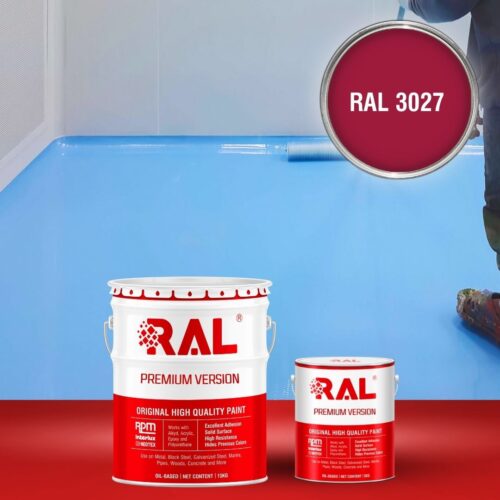 Sơn sàn bê tông Epoxy tự san RAFLOOR GUARD SL 3027 1 B5 Son san Epoxy tu san RAL 3027 1