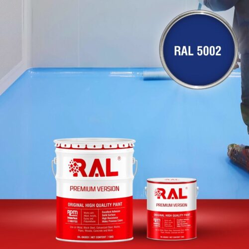Sơn sàn bê tông Epoxy tự san RAFLOOR GUARD SL 5002 1 B5 Son san Epoxy tu san RAL 5002 1