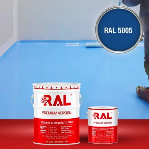 Sơn sàn bê tông Epoxy tự san RAFLOOR GUARD SL 5005 1 B5 Son san Epoxy tu san RAL 5005 1