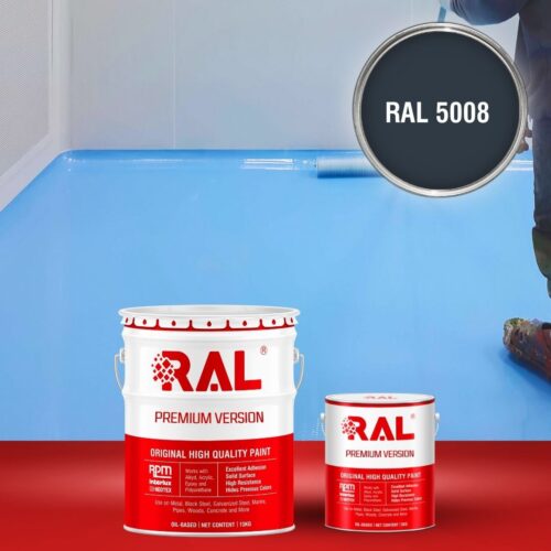 Sơn sàn bê tông Epoxy tự san RAFLOOR GUARD SL 5008 1 B5 Son san Epoxy tu san RAL 5008 1