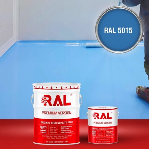 Sơn sàn bê tông Epoxy tự san RAFLOOR GUARD SL 5015 1 B5 Son san Epoxy tu san RAL 5015 1