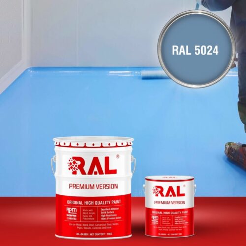 Sơn sàn bê tông Epoxy tự san RAFLOOR GUARD SL 5024 1 B5 Son san Epoxy tu san RAL 5024 1