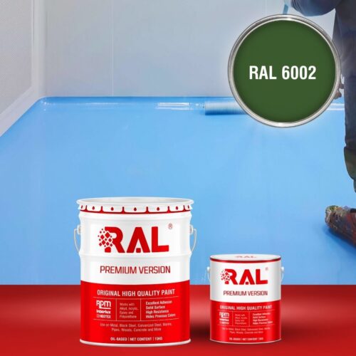 Sơn sàn bê tông Epoxy tự san RAFLOOR GUARD SL 6002 1 B5 Son san Epoxy tu san RAL 6002 1