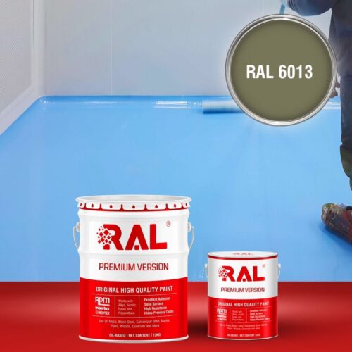 Sơn sàn bê tông Epoxy tự san RAFLOOR GUARD SL 6013 1 B5 Son san Epoxy tu san RAL 6013 1