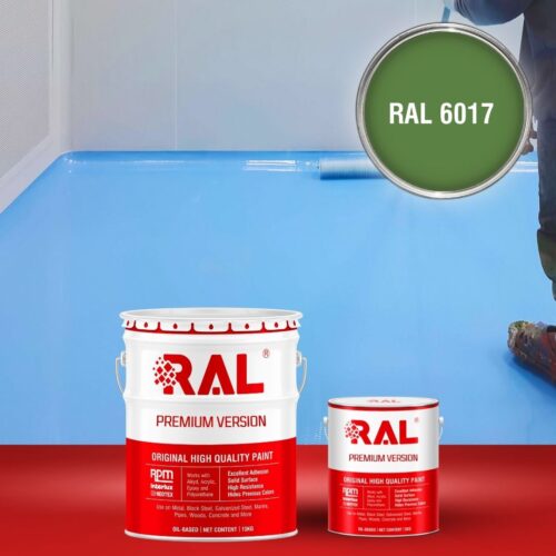 Sơn sàn bê tông Epoxy tự san RAFLOOR GUARD SL 6017 1 B5 Son san Epoxy tu san RAL 6017 1