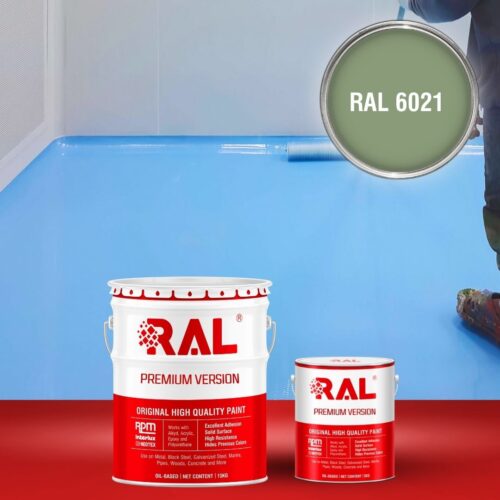 Sơn sàn bê tông Epoxy tự san RAFLOOR GUARD SL 6021 1 B5 Son san Epoxy tu san RAL 6021 1